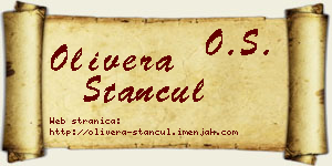 Olivera Stančul vizit kartica